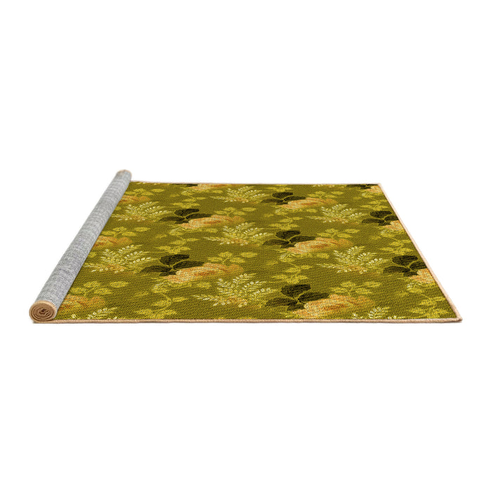 Sideview of Machine Washable Transitional Oak Brown Rug, wshpat1293yw
