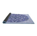 Thickness of Patterned Blue Rug, pat1294blu