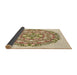 Thickness of Patterned Khaki Gold Rug, pat1294brn