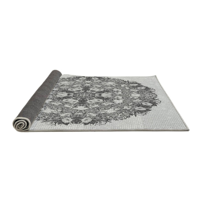 Thickness of Patterned Gray Rug, pat1294gry