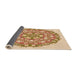 Thickness of Patterned Khaki Gold Rug, pat1294org