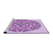 Sideview of Machine Washable Transitional Blossom Pink Rug, wshpat1294pur