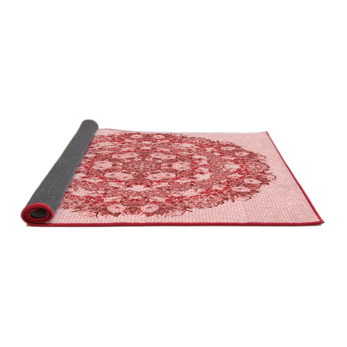 Thickness of Patterned Orange Rug, pat1294rd