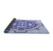 Thickness of Patterned Blue Rug, pat1295blu