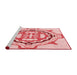 Sideview of Machine Washable Transitional Light Red Pink Rug, wshpat1295rd