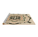 Sideview of Machine Washable Transitional Vanilla Gold Rug, wshpat1296brn