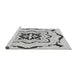 Sideview of Machine Washable Transitional Platinum Gray Rug, wshpat1296gry