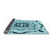 Thickness of Patterned Blue Ivy Blue Rug, pat1296lblu