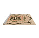 Sideview of Machine Washable Transitional Light Brown Rug, wshpat1296org