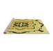 Sideview of Machine Washable Transitional Dark Yellow Green Rug, wshpat1296yw