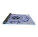 Thickness of Patterned Blue Rug, pat1297blu