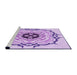 Sideview of Machine Washable Transitional Purple Rug, wshpat1297pur