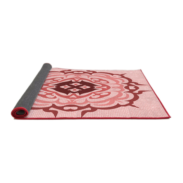 Thickness of Patterned Red Rug, pat1297rd