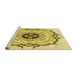 Sideview of Machine Washable Transitional Dark Golden Brown Rug, wshpat1297yw