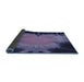 Thickness of Patterned Purple Rug, pat1298blu