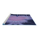 Sideview of Machine Washable Transitional Purple Rug, wshpat1298blu