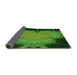 Thickness of Patterned Dark Forest Green Rug, pat1298grn