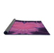 Thickness of Patterned Crimson Purple Rug, pat1298pur