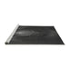 Sideview of Machine Washable Transitional Charcoal Black Rug, wshpat1299gry