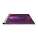 Sideview of Machine Washable Transitional Orchid Purple Rug, wshpat1299pur