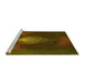 Sideview of Machine Washable Transitional Dark Yellow Green Rug, wshpat1299yw