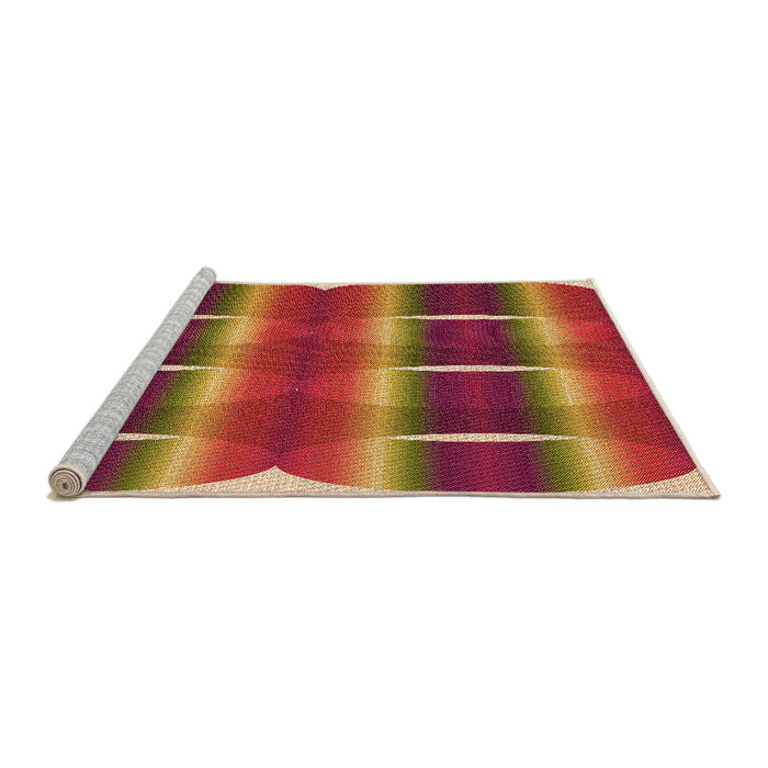 Sideview of Machine Washable Transitional Red Rug, wshpat13org