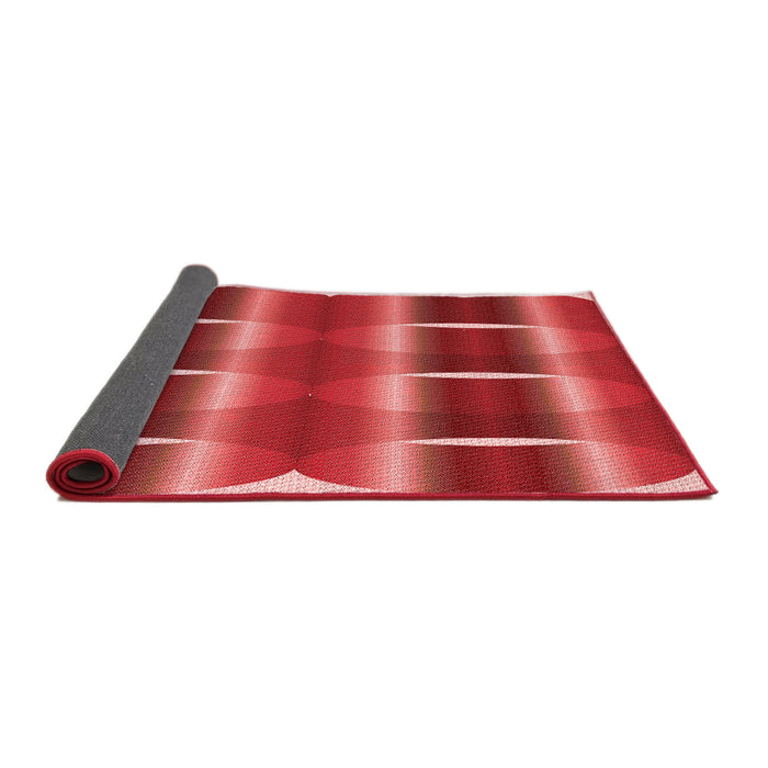 Thickness of Patterned Red Rug, pat13rd