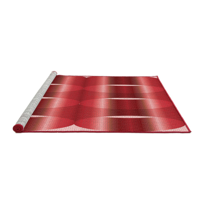 Sideview of Machine Washable Transitional Red Rug, wshpat13rd