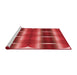 Sideview of Machine Washable Transitional Red Rug, wshpat13rd