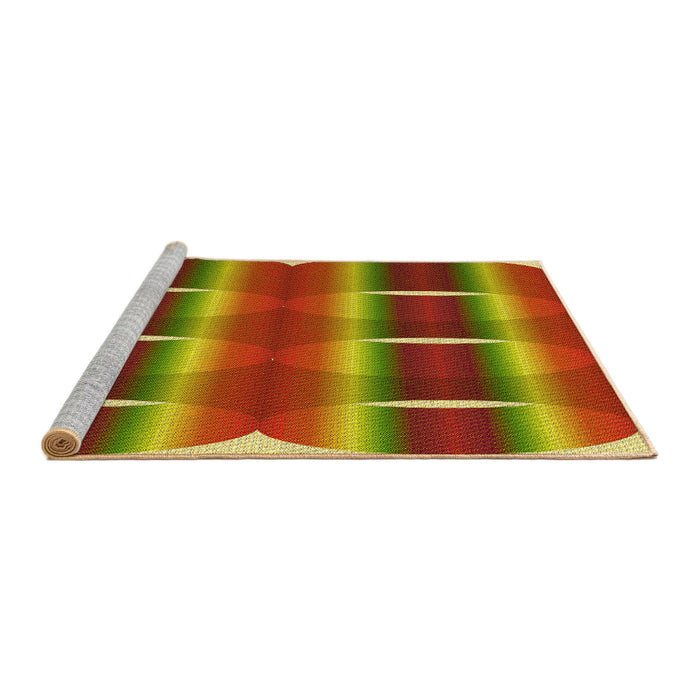 Sideview of Machine Washable Transitional Red Rug, wshpat13yw