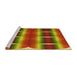 Sideview of Machine Washable Transitional Red Rug, wshpat13yw