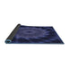 Thickness of Patterned Royal Blue Rug, pat130blu