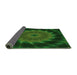 Thickness of Patterned Dark Forest Green Rug, pat130grn