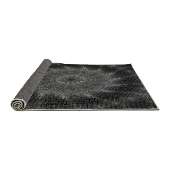 Thickness of Patterned Ash Gray Rug, pat130gry