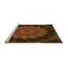 Sideview of Machine Washable Transitional Mahogany Brown Rug, wshpat130org