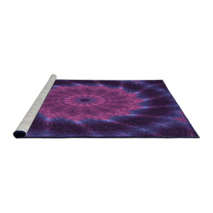 Sideview of Machine Washable Transitional Dark Purple Rug, wshpat130pur
