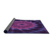 Thickness of Patterned Dark Purple Rug, pat130pur