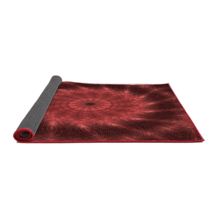 Thickness of Patterned Dark Red Rug, pat130rd