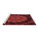 Sideview of Machine Washable Transitional Dark Red Rug, wshpat130rd