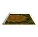 Sideview of Machine Washable Transitional Dark Yellow Green Rug, wshpat130yw