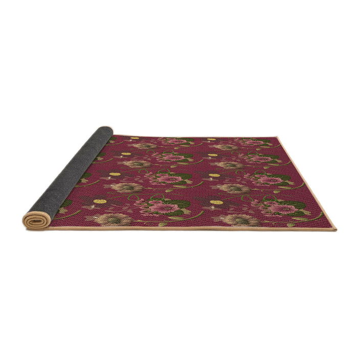 Thickness of Patterned Petra Gold Brown Rug, pat1300brn