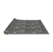 Thickness of Patterned Gunmetal Gray Rug, pat1300gry