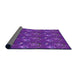 Thickness of Patterned Jasmine Purple Rug, pat1300pur