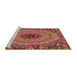 Sideview of Machine Washable Transitional Orange Rug, wshpat1301brn