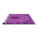 Sideview of Machine Washable Transitional Bright Neon Pink Purple Rug, wshpat1301pur