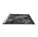 Sideview of Machine Washable Transitional Platinum Gray Rug, wshpat1302gry