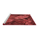 Sideview of Machine Washable Transitional Tomato Red Rug, wshpat1302rd