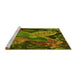 Sideview of Machine Washable Transitional Dark Yellow Green Rug, wshpat1302yw