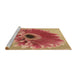 Sideview of Machine Washable Transitional Red Rug, wshpat1303brn