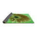 Thickness of Patterned Neon Green Rug, pat1303grn